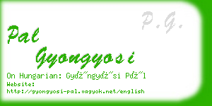 pal gyongyosi business card